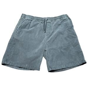 PRANA Men's Blue Corduroy Canyon Camp Shorts Size XL Organic Cotton Blend